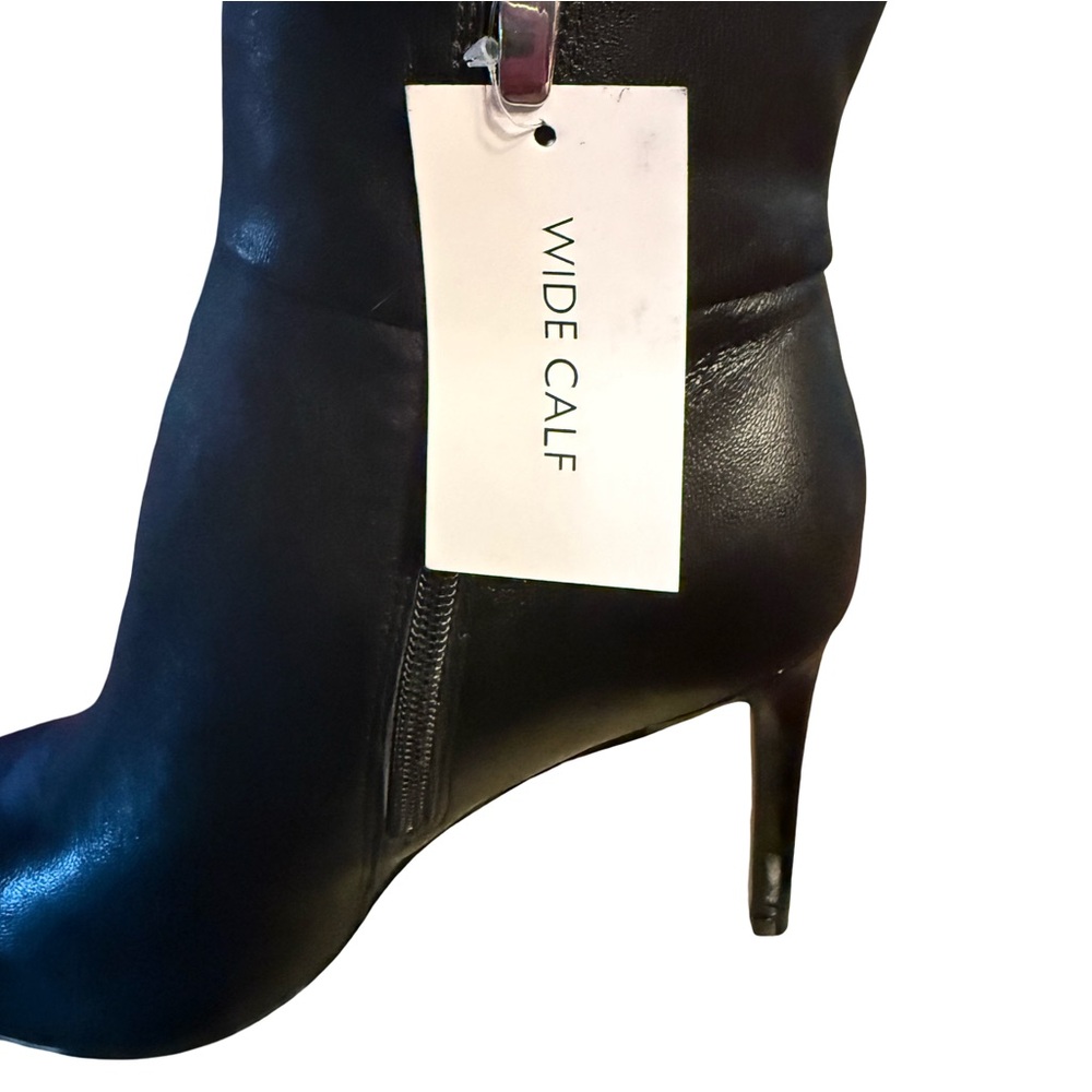 Nine West Marc Fisher NWT Sz 7.5 Stunning Black Leather Heeled Boots (SH138) - Picture 8 of 14